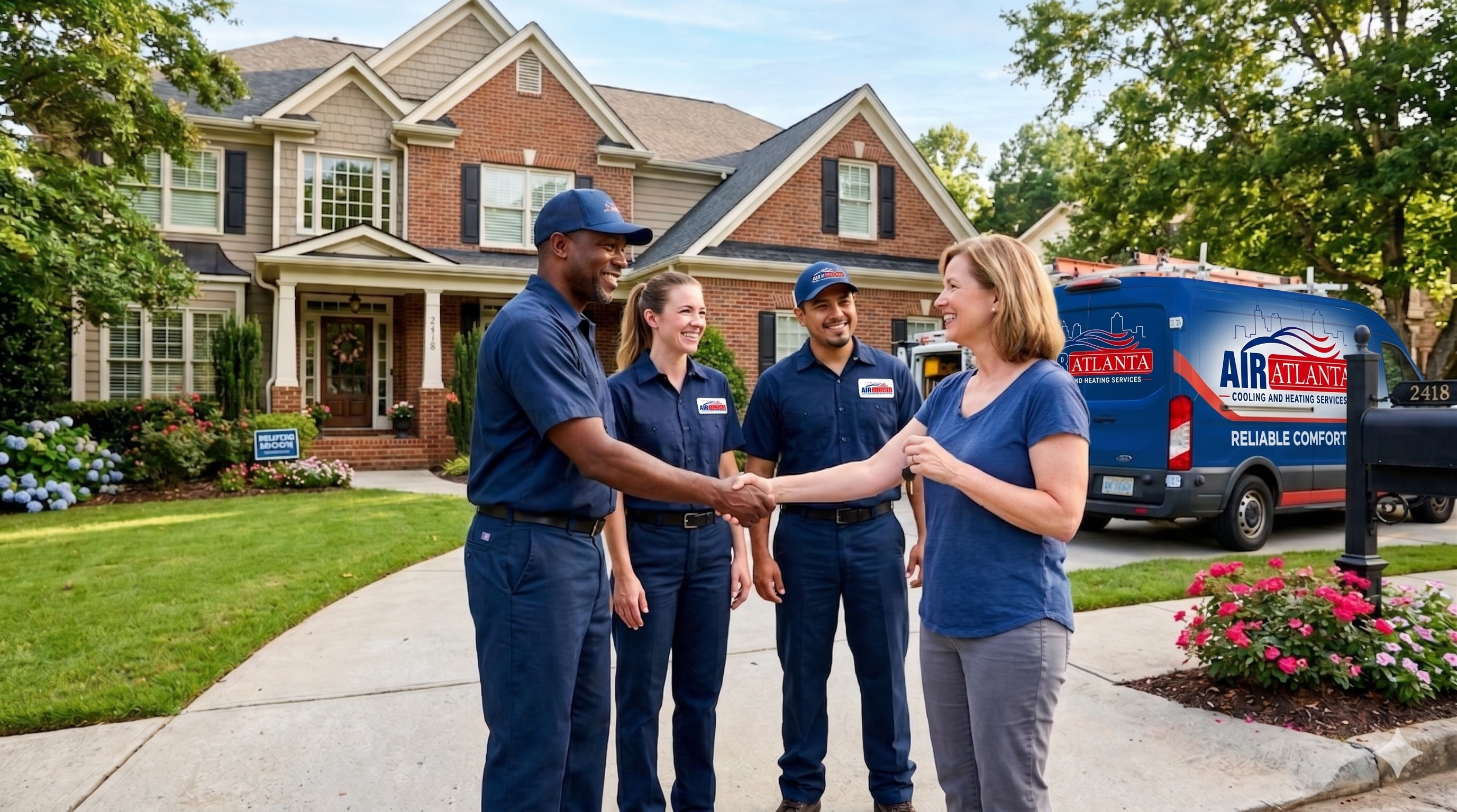 Diverse HVAC team